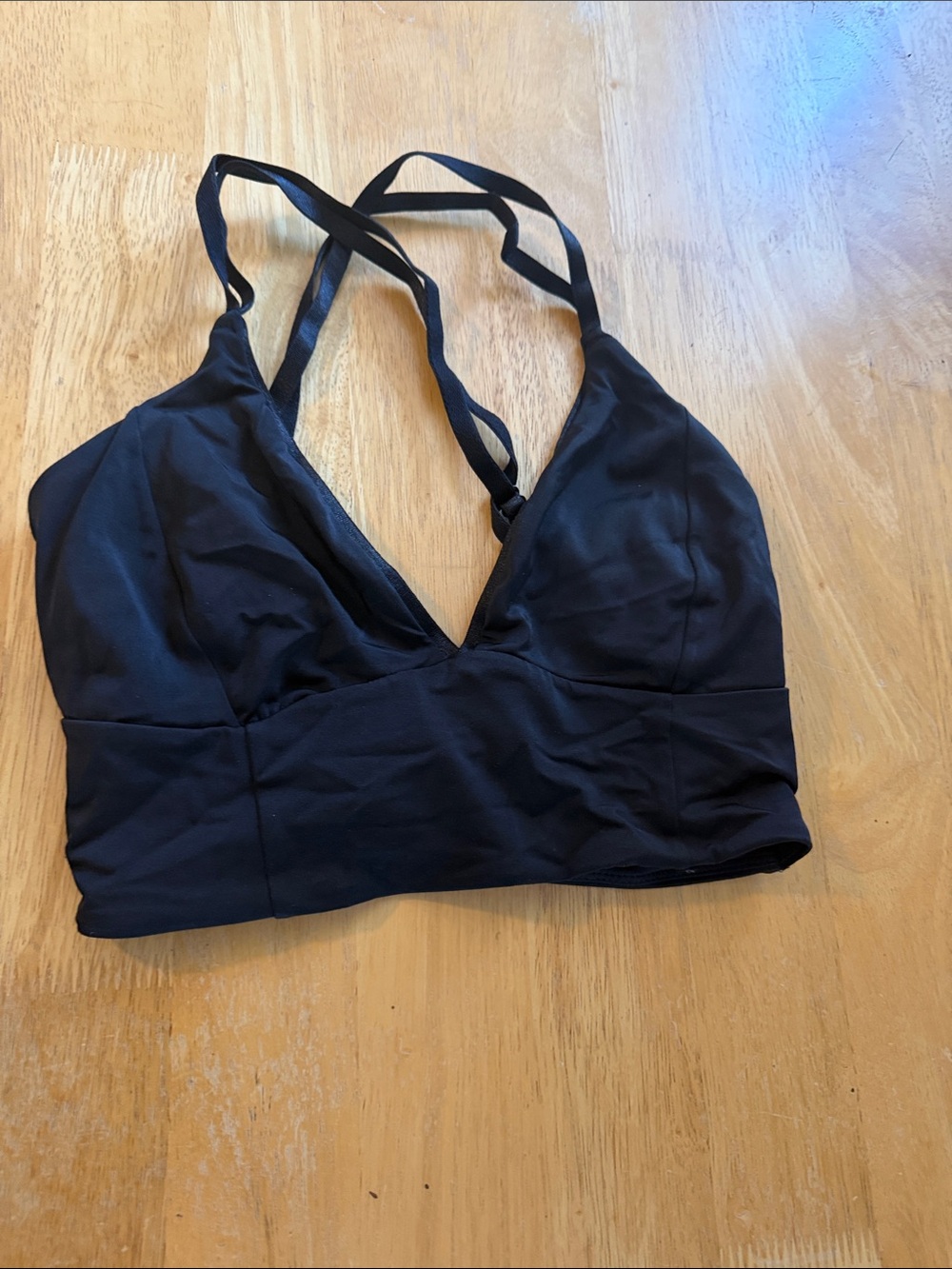Women’s Black Bralette with Strappy Back